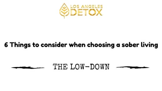 how to choose a sober living