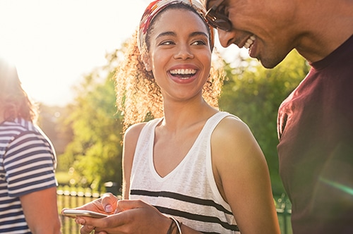 woman talking after successful LA Detox