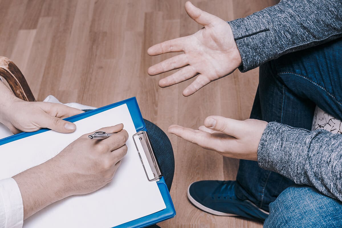 doctor and client discussing when is an IOP needed