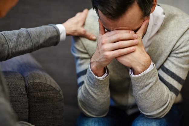 trauma-informed-therapy man going through trauma informed therapy