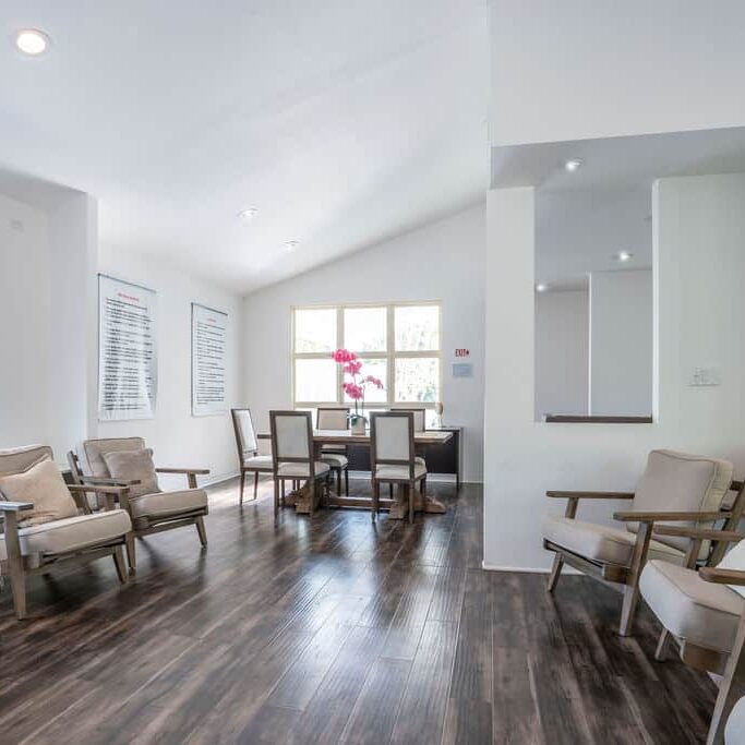 Dining room of our detox center in Los Angeles, California